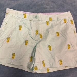 Crown & Ivy Green and Yellow Bermuda Shorts